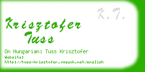 krisztofer tuss business card